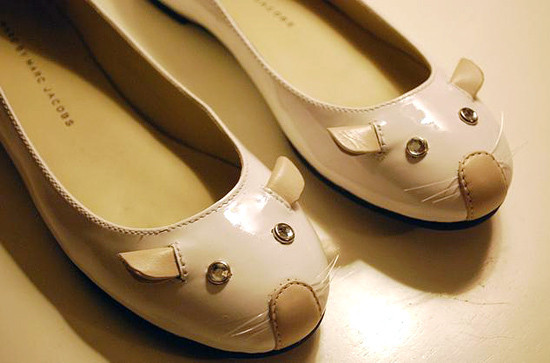  Marc By Marc Jacobs 小老鼠珍珠白 平底芭蕾鞋 好萌啊