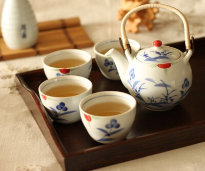日式古朴茶具5件套★兔草