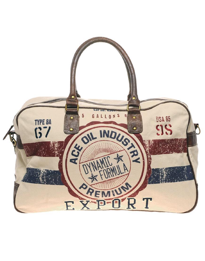 River Island邮戳英伦风帆布包