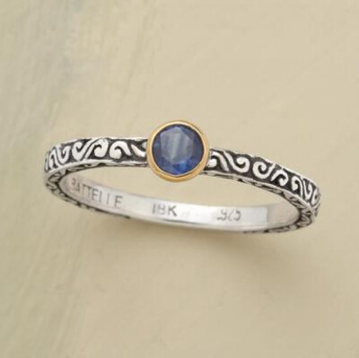欧美 复古 宫廷 奢华--古老 纹饰 纯银 蓝宝石 戒指