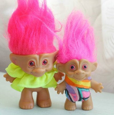 90年代玩具 Troll Doll 巨魔娃娃 丑娃 霹雳少女们