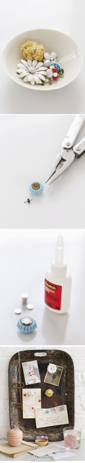 DIY废旧耳钉轻松变身漂亮吸铁石。有很多废旧耳钉呢 不是丢了一个就是有点瑕疵了。不过这个需要吸铁石呀。。