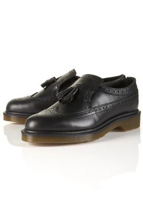 DAMILA Tassel Shoes By Dr Martens - Brogue detail shoes in black with tassel detail by Dr Martens. 100% Leather