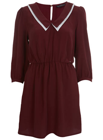 Petites Burgundy Tea Dress - Petite - Miss Selfridge