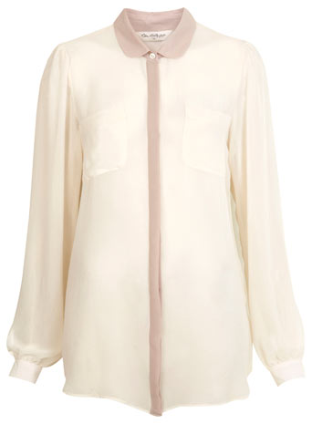 Cream Slim Long Line Shirt - View All - New In - Miss Selfridge