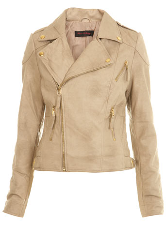 Stone Seam Detail Biker - Jackets - Coats & Jackets - Clothing - Miss Selfridge