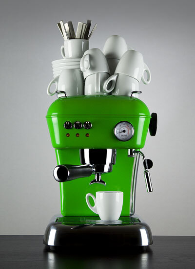 绿油油的咖啡机