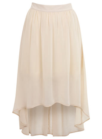 Beige Drop Back Skirt - Last Chance to Buy - Clothing - Miss Selfridge