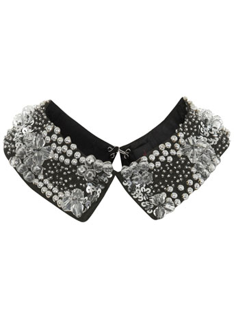 Beaded Collar Black - Miss Selfridge