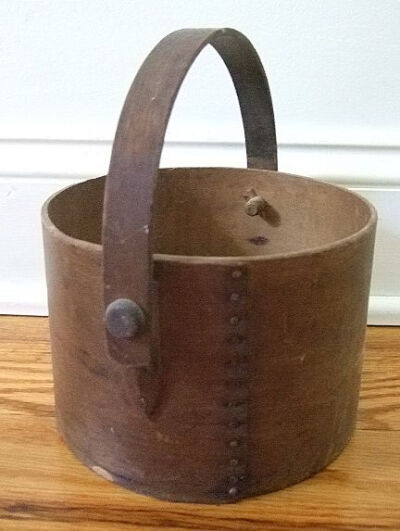 Best Antique Round Wood Shaker Pail Box 看上去就很有年代感的木桶