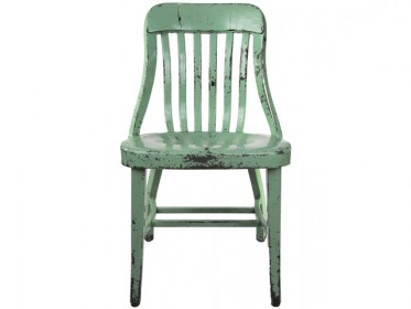 Vintage Alcraft Lightweight Painted Metal Chair -做旧绿的木椅子