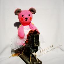 Gina's 手作毛绒森林天使小粉熊