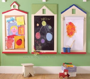 儿童黑板 幼儿园软木板 涂鸦卷纸板 墙面装饰挂件 婴儿房饰品包邮