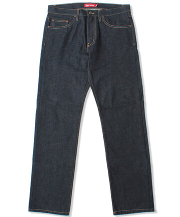 美国街头潮流品牌Supreme推出的5 POCKET SLIM RIDER DENIM Unwashed。