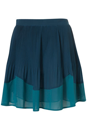 Curved Hem Pleated Skirt - Skirts - Clothing - Topshop