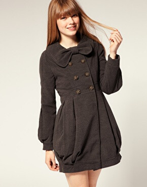 Yumi | Yumi Bow Collar Coat at ASOS