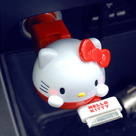 7.7【韩国车饰】hello kitty红色iPhone iPod车载充电器