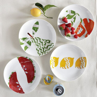 Fruit Dessert Plates | west elm Fruit Dessert Plates