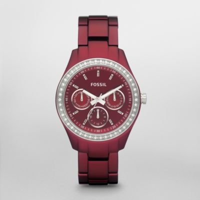 FOSSIL® Stella Boyfriend Aluminum Watch - Berry