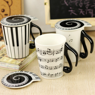 〖石庐生活〗创意 钢琴杯乐谱杯系列 时尚水杯子 马克杯 咖啡杯