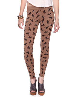 FOREVER21 Pony Print Leggings打底裤