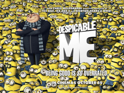 【卑鄙的我Despicable Me】偷月亮的梦想家，刀子嘴豆腐心的大坏蛋，没有人权的黄色小胶囊，梳着冲天撅的超级可爱小女孩~一双无辜的眼睛，柔化了卑鄙的坏蛋也融化了观众~