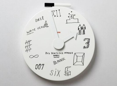 Blank Wall Clock — 充满了可爱涂鸦的钟