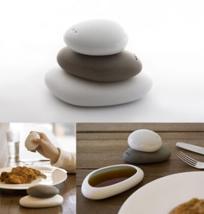 Balance Salt &amp; Pepper Set —大石头，小石头，调料盒