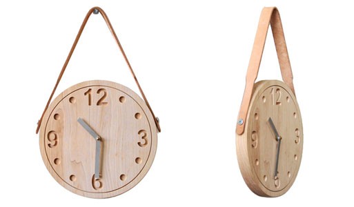 Raw Wood Wall Clock —对木纹的钟没有抵抗力