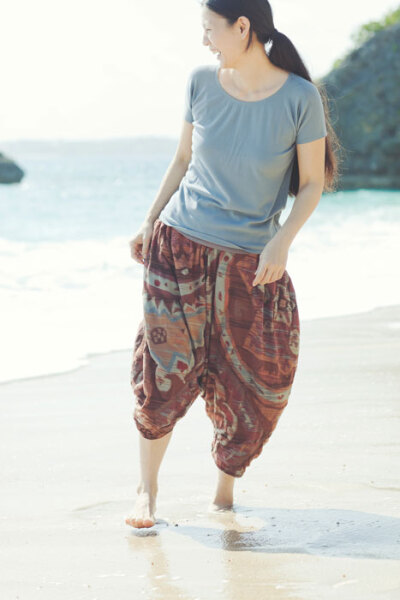 波西米亚灯笼裤