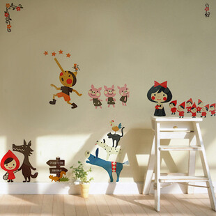 小孩子的世界,就应该是这样,有趣而美好. Asa room-韩国进口代购壁贴 卡通儿童卧室客厅墙纸墙贴