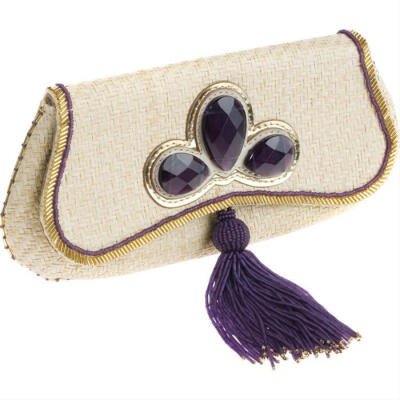  Raffia Tassel Clutch