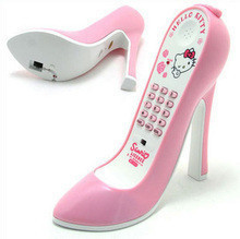 可爱Hello Kitty高跟鞋电话机