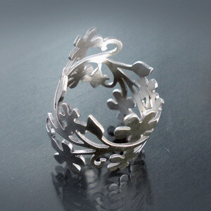  Silver Floral Branch Ring 美美的树枝戒指