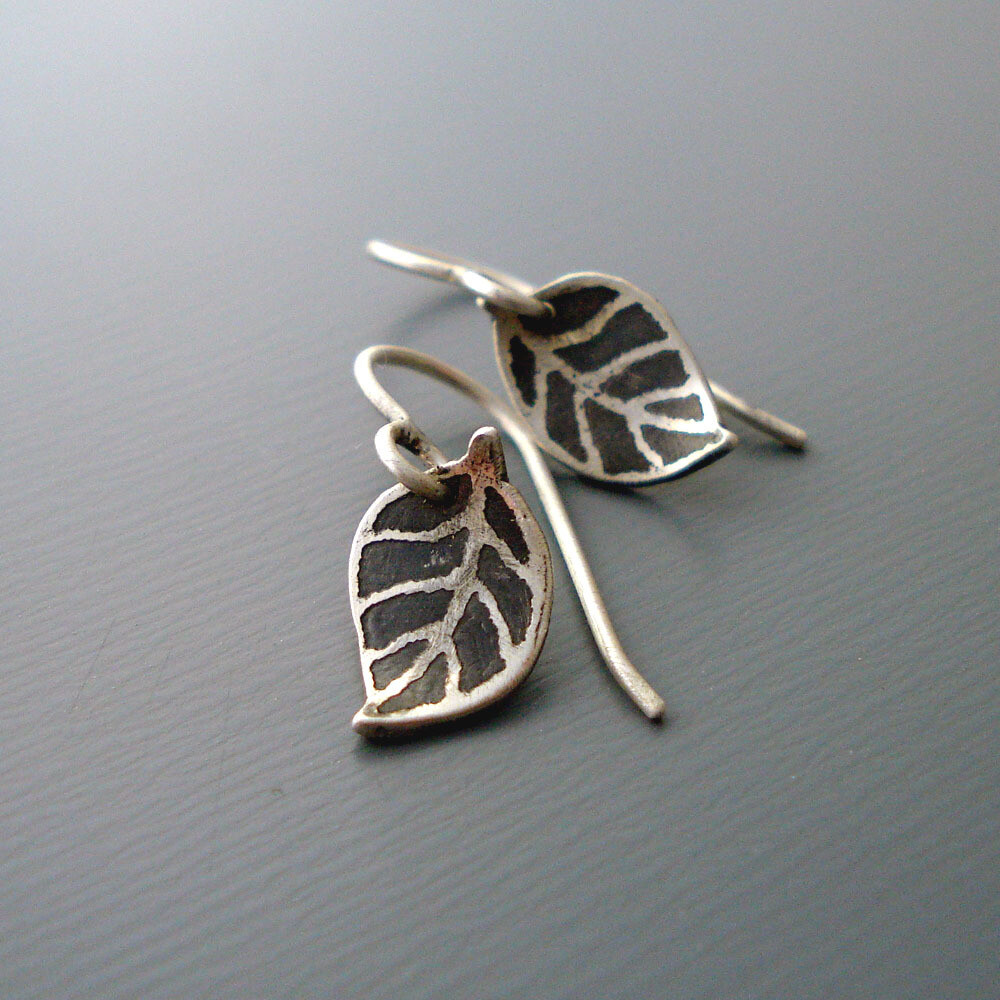 Lisa Hopkins Design — Tiny Silver Leaf Earrings