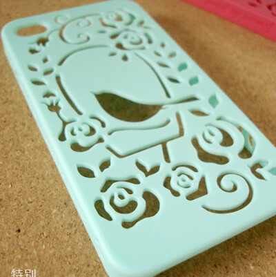 {杂货}森林系 iphone4 磨砂壳 镂空小鸟（送屏幕保护贴）