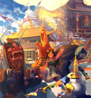 【芥Ai 栗】钟离华虫的作品 色彩的感觉很透