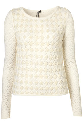 Knitted Pearl Diamond Jumper - Knitwear - Clothing - Topshop