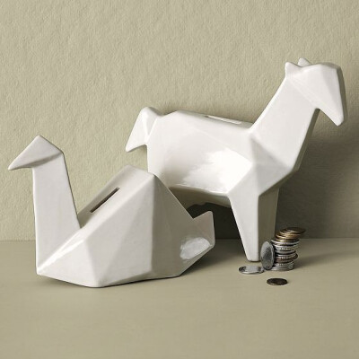 折纸动物存钱罐