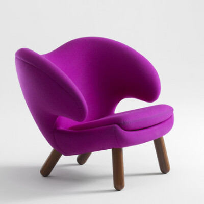 紫色靠背椅