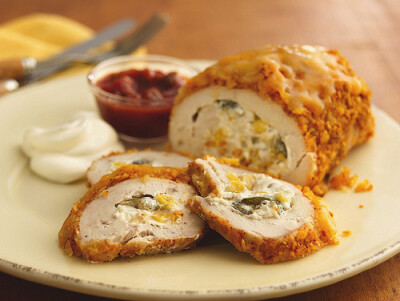 Southwestern Cheese-Stuffed Chicken Roll-Ups （¯﹃¯）口水~~~