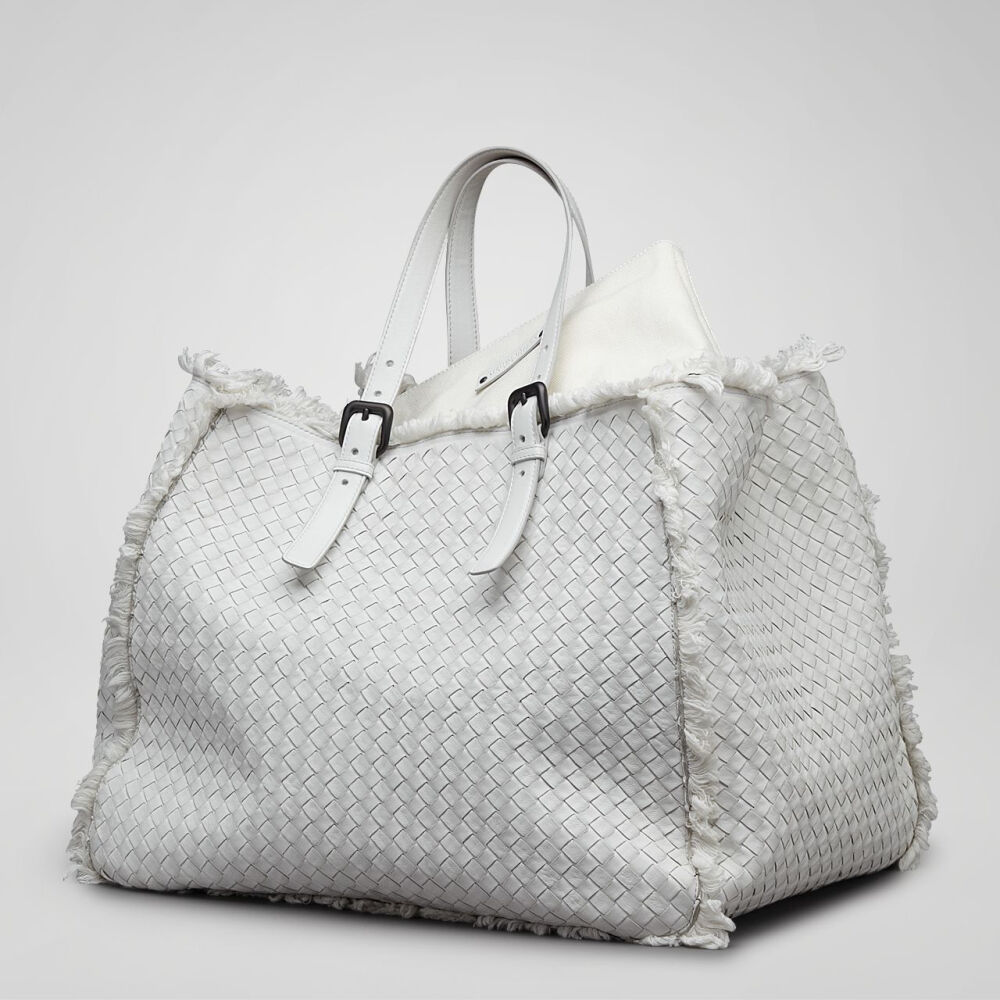 MILK INTRECCIATO MALTINTO NAPPA CANVAS TOTE