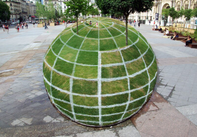 françois abélanet: quoi croire optical illusion land art 这块公共绿地真不错