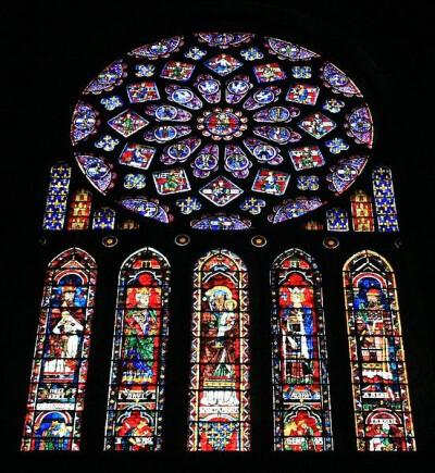 The North Transept windows from Chartres Cathedral