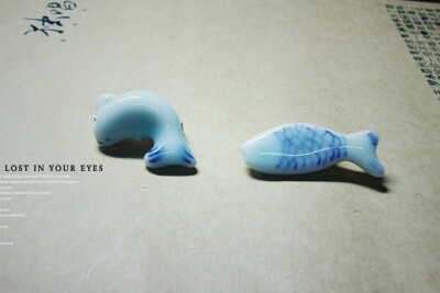 陶瓷手工萌小芴~~海豚，鱼~~