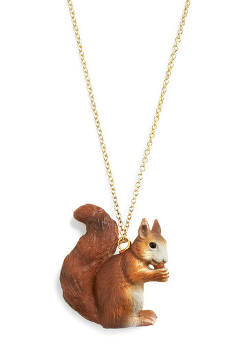 Critters Never Win Necklace in Squirrel