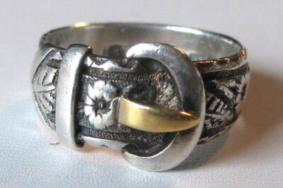 皮带造型纯银戒指