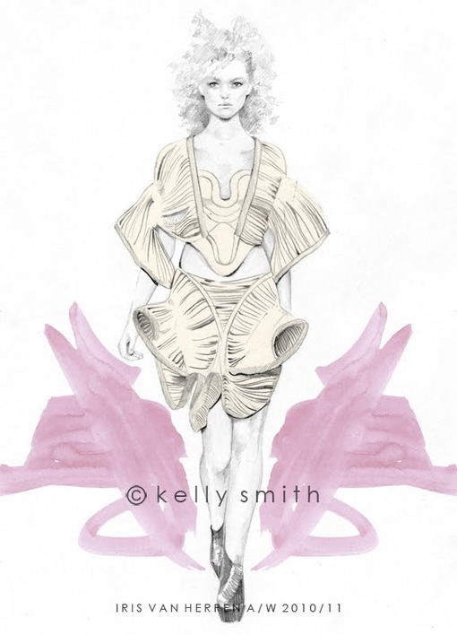 Kelly Smith时装插画。