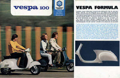 original UK Vespa 100 brochure,老广告片。