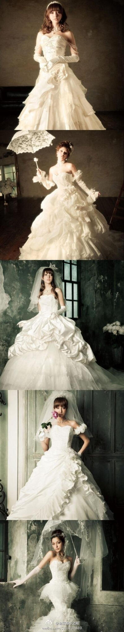 藤井莉娜婚纱照 很美！